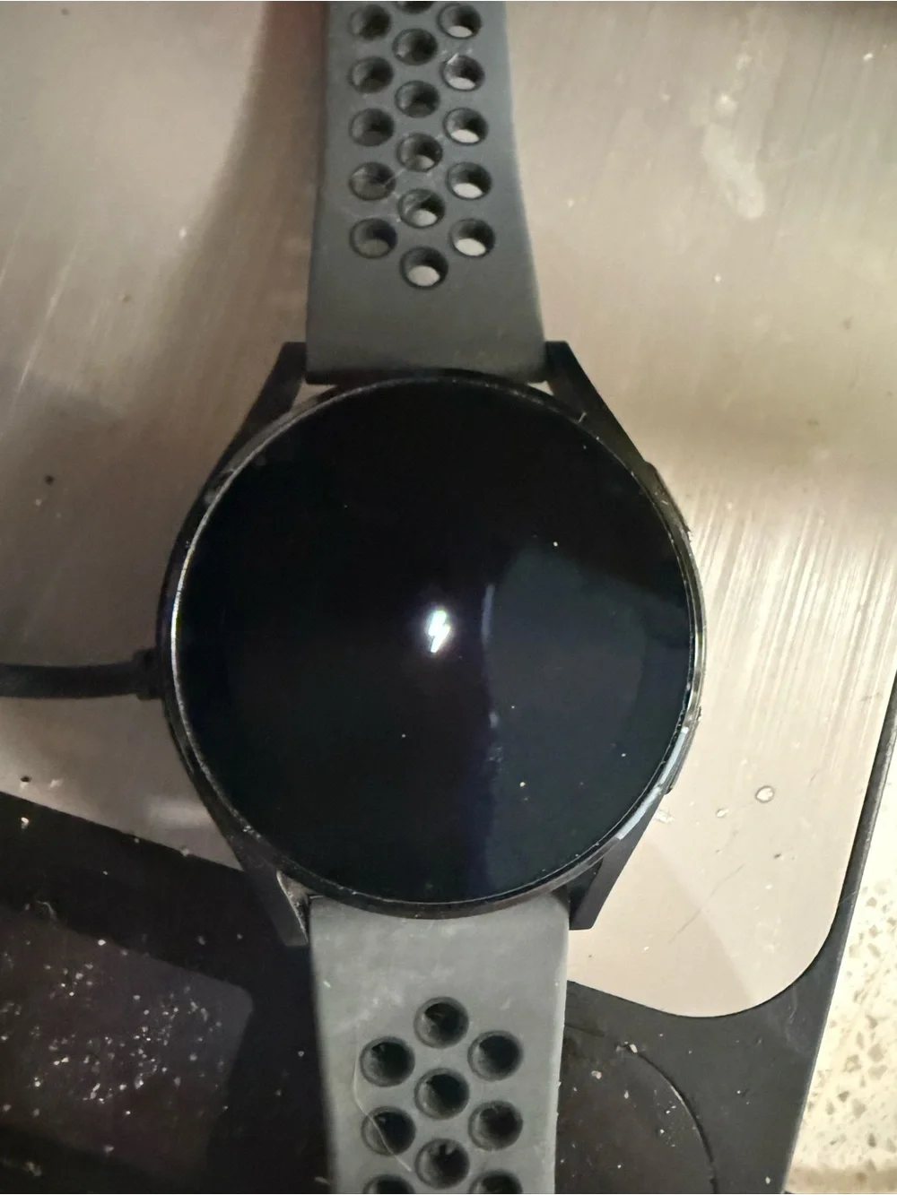 Samsung Black Fitness Smartwatch with Perforated Sport Band
